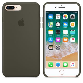 Apple Silikondeksel for iPhone 8 plus og 7 plus - Mørk oliven