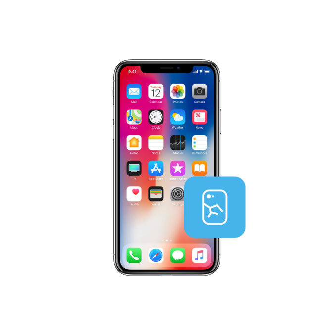 Bytte bakdeksel inkl glass for iPhone X