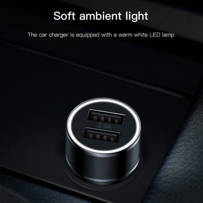 3.4A Dobbel USB Ports Billader med 2A 1m USB-C kabel - Bilde 7