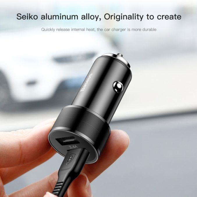 3.4A Dobbel USB Ports Billader med 2A 1m USB-C kabel - Bilde 5