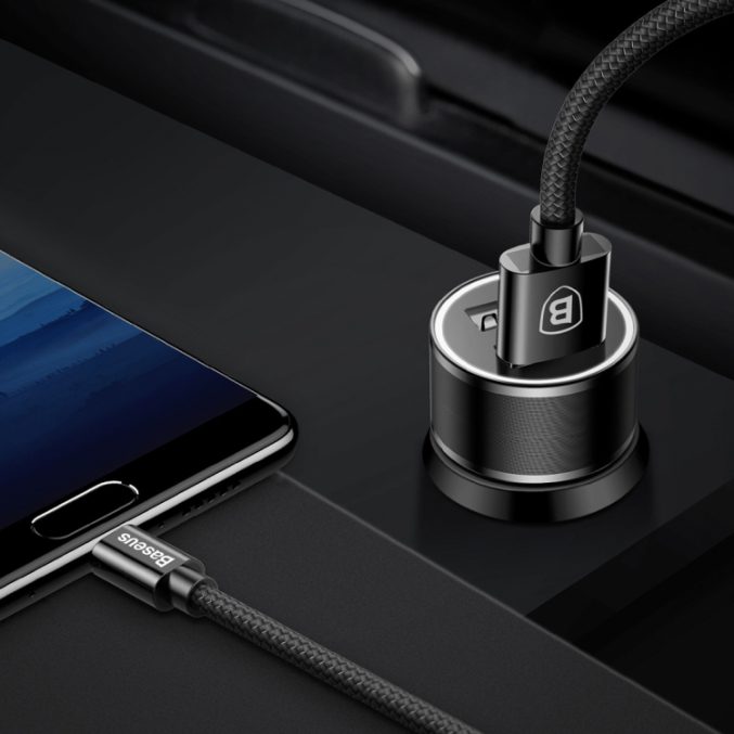 3.4A Dobbel USB Ports Billader med 2A 1m USB-C kabel - Bilde 4