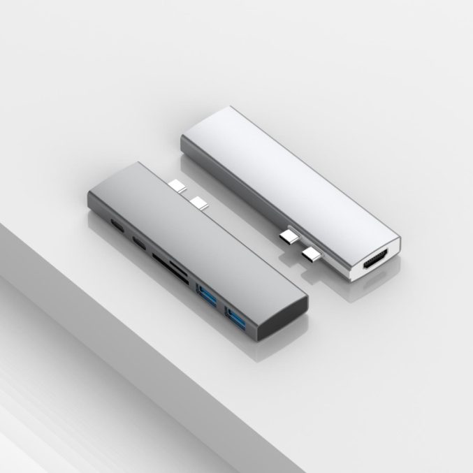 6 i 1 USB-C dockingstasjon