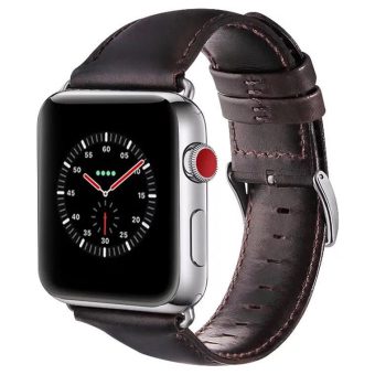 Apple Watch lærreim for Ultra 49 / 45 / 44 mm - Mørk brun