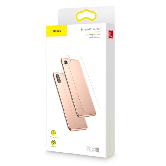 Baseus 0.3mm herdet bakglass til iPhone XR (Transparent) - Bilde 2