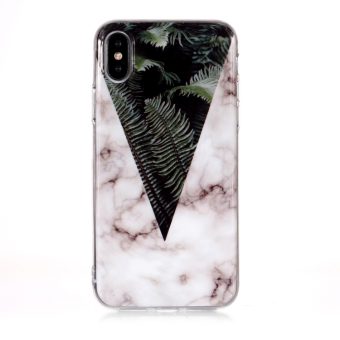 Dekorativt TPU beskyttelsesdeksel til iPhone XS Max (Leaves)