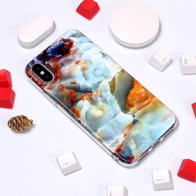 Dekorativt TPU beskyttelsesdeksel til iPhone XS Max (Resplendent sunset) - Bilde 3