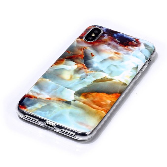 Dekorativt TPU beskyttelsesdeksel til iPhone XS Max (Resplendent sunset) - Bilde 4