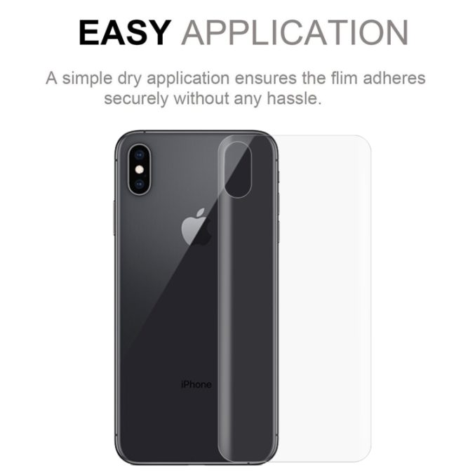 0.1mm beskyttelsesfilm for bakre del til iPhone XS Max - Bilde 4