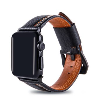 Apple Watch PU-lær klokkereim 41 / 40 / 38 mm - Sort