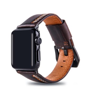Apple Watch PU-lær klokkereim 41 / 40 / 38 mm - Kaffe