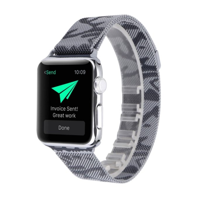 Klokkereim med magnetlås, kamuflasjeprint til Apple Watch 41 / 40 / 38 mm - Bilde 9