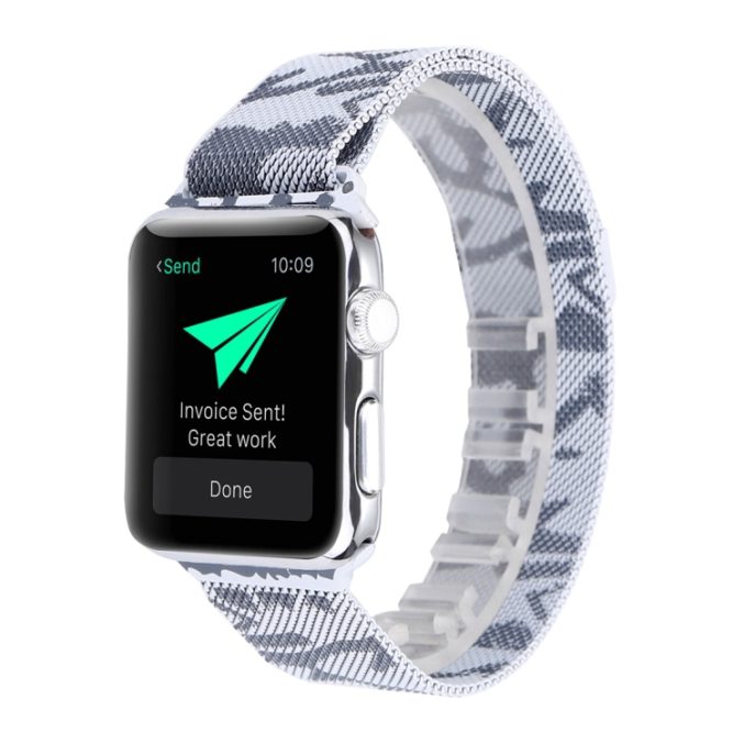 Klokkereim med magnetlås, kamuflasjeprint til Apple Watch 41 / 40 / 38 mm - Bilde 3