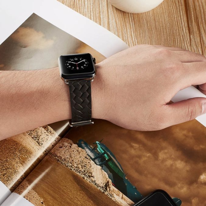 Klokkereim flettet lær for Apple Watch 41 / 40 / 38 mm - Bilde 9