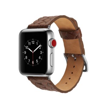 Klokkereim flettet lær for Apple Watch Ultra 49 / 45 / 44 mm - Kaffe