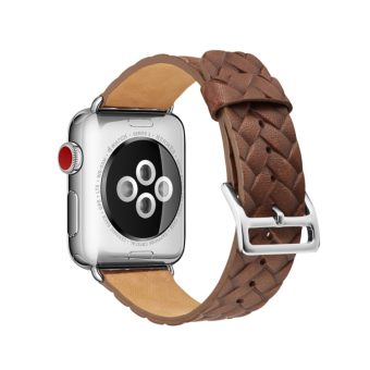 Klokkereim flettet lær for Apple Watch 41 / 40 / 38 mm - Kaffe