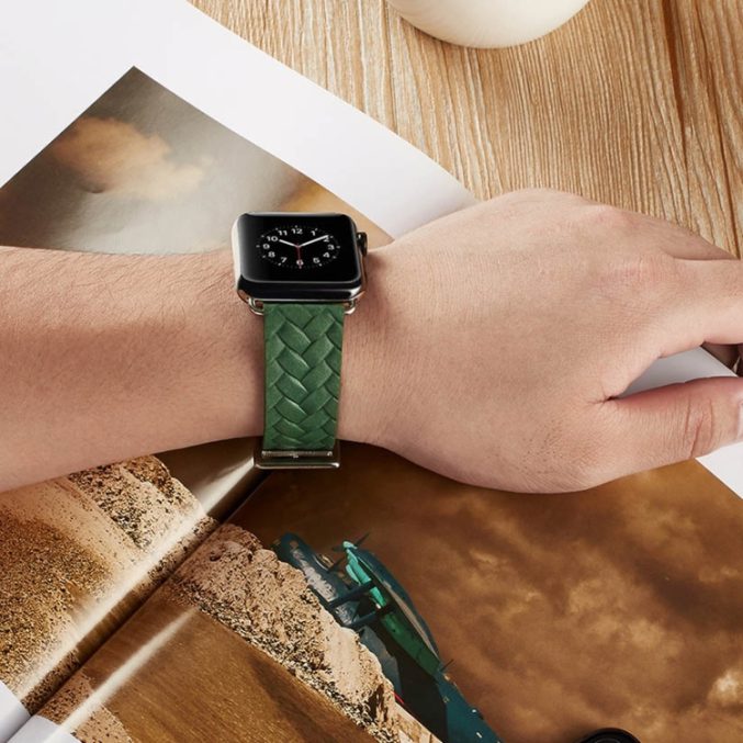 Klokkereim flettet lær for Apple Watch 41 / 40 / 38 mm - Bilde 12