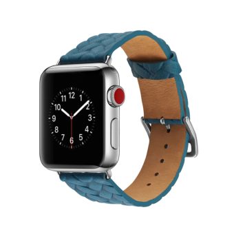 Klokkereim flettet lær for Apple Watch Ultra 49 / 45 / 44 mm - Blå