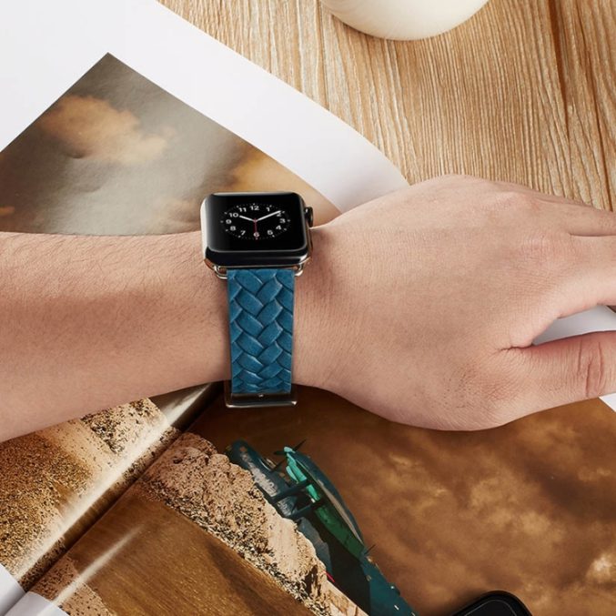 Klokkereim flettet lær for Apple Watch 41 / 40 / 38 mm - Bilde 10