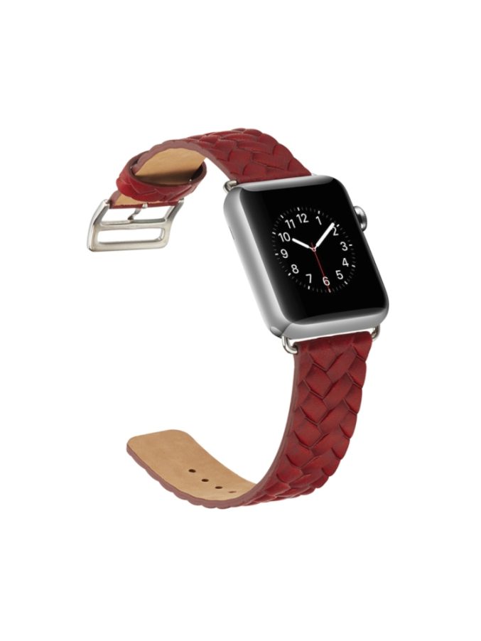 Klokkereim flettet lær for Apple Watch 41 / 40 / 38 mm - Bilde 2