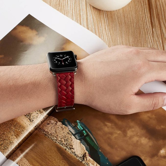 Klokkereim flettet lær for Apple Watch 41 / 40 / 38 mm - Bilde 14