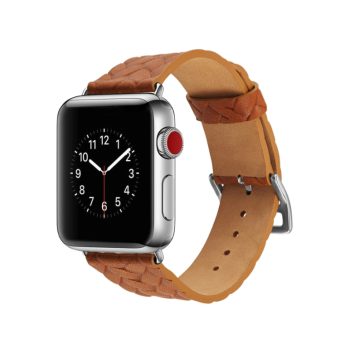 Klokkereim flettet lær for Apple Watch Ultra 49 / 45 / 44 mm - Brun