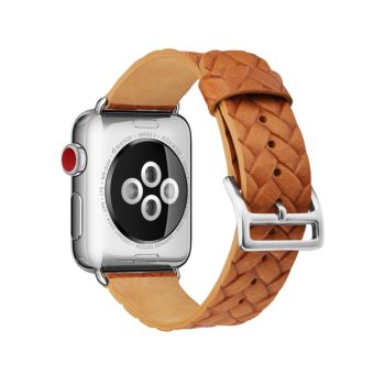 Klokkereim flettet lær for Apple Watch 41 / 40 / 38 mm - Brun