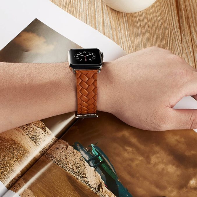 Klokkereim flettet lær for Apple Watch 41 / 40 / 38 mm - Bilde 11