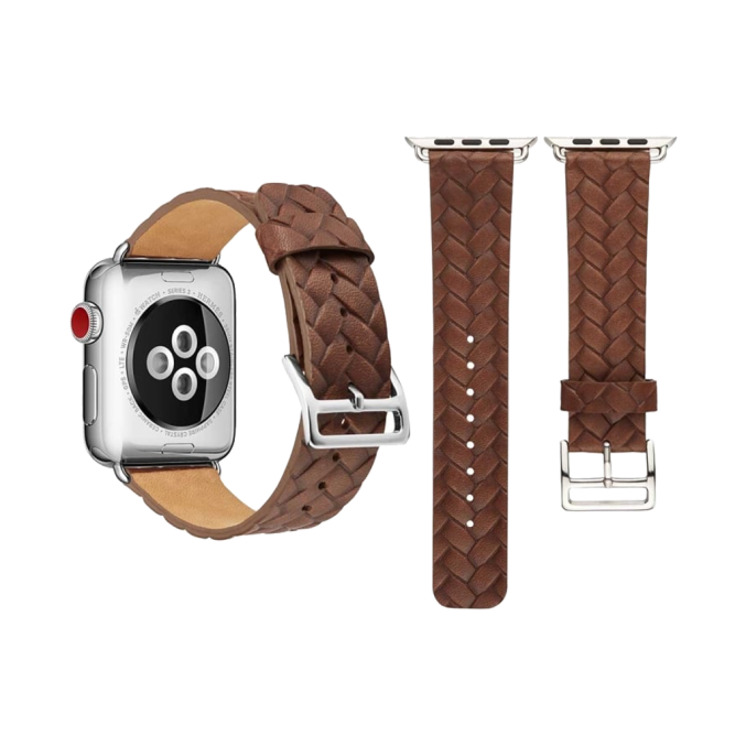 Klokkereim flettet lær for Apple Watch 41 / 40 / 38 mm