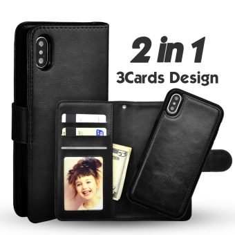 Lommebok med magnetdeksel for iPhone XS Max - Rosa