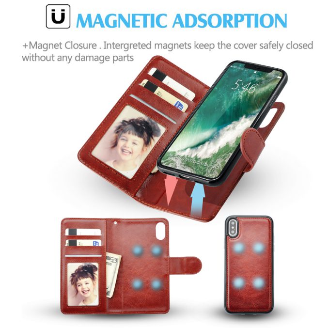 Lommebok med magnetdeksel for iPhone XS Max - Bilde 5