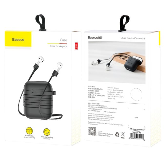 Baseus etui for Apple AirPods 1 / 2 med magnetisk strap - Bilde 8