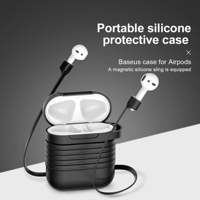 Baseus etui for Apple AirPods 1 / 2 med magnetisk strap - Bilde 9