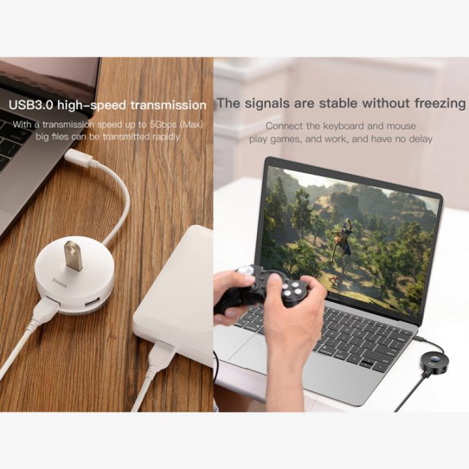 Baseus 4 i 1 Type-C til USB 2.0 Hub - Bilde 12