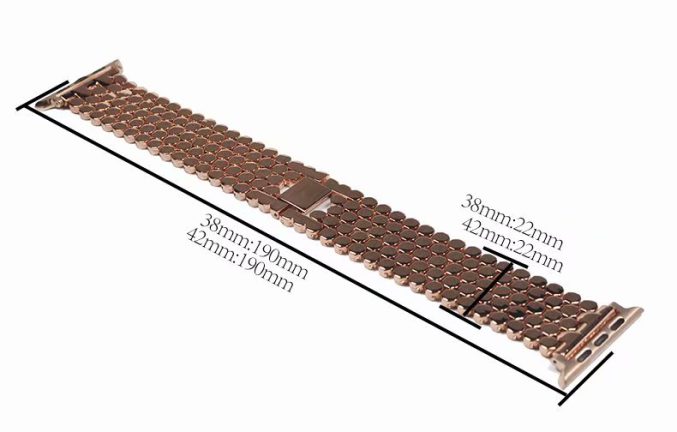 Klokkereim med steiner for Apple Watch Ultra 49 / 45 / 44 mm - Bilde 9