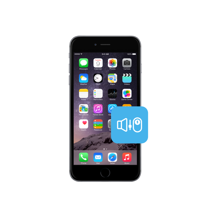 Bytte volum og mute knapper på iPhone 6