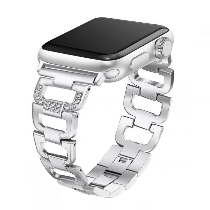 Klokkereim leddet med steiner for Apple Watch Ultra 49 / 45 / 44 mm - Bilde 4