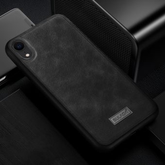 Sulada deksel i TPU/lær til iPhone XR - Sort