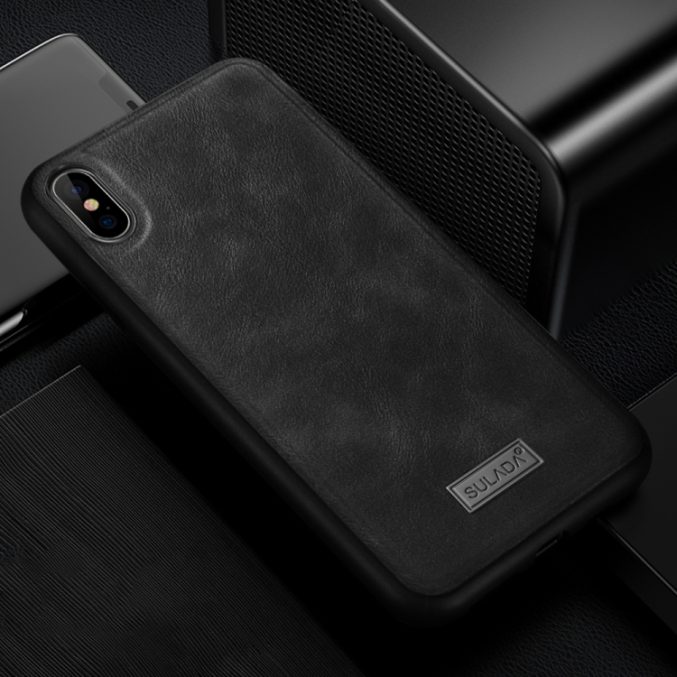 Sulada deksel i TPU/lær til iPhone X/XS - Bilde 4