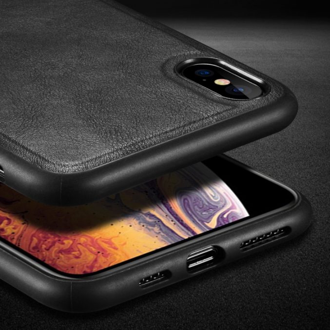 Sulada deksel i TPU/lær til iPhone X/XS - Bilde 5