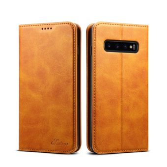 Suteni lommebokholder for Samsung Galaxy S10 plus - Brun