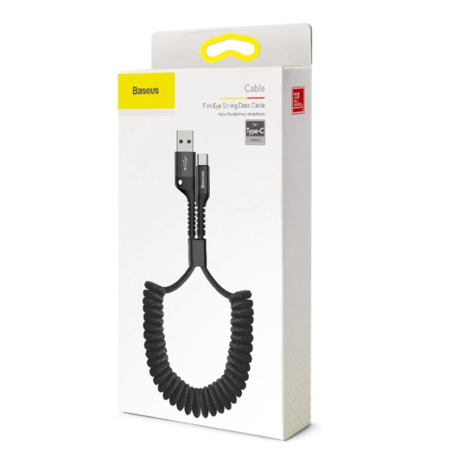 Baseus 2A USB-C til USB spiralladekabel til billader (1 m) - Bilde 6
