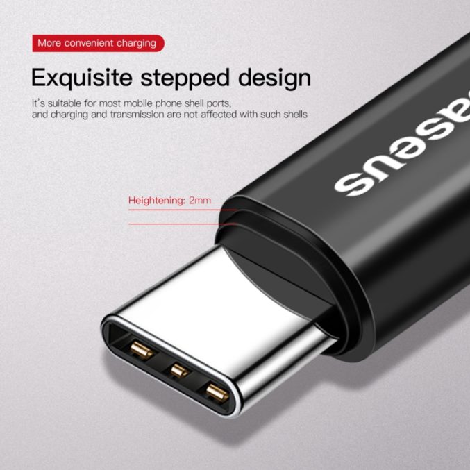 Baseus 2A USB-C til USB spiralladekabel til billader (1 m) - Bilde 7
