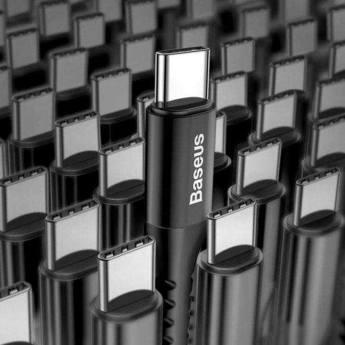 Baseus 2A USB-C til USB spiralladekabel til billader (1 m) - Bilde 8