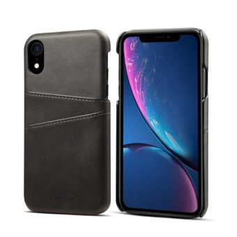 Suteni deksel med kortlommer for iPhone XR - Sort