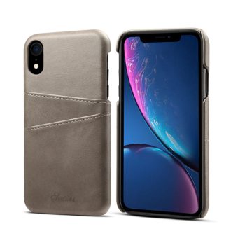Suteni deksel med kortlommer for iPhone XR - Grå