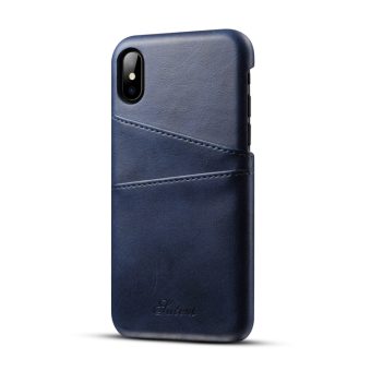 Suteni deksel med kortlommer for iPhone X/XS - Blå