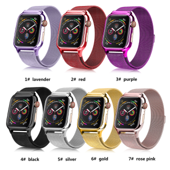 MilaneseKlokkereim Apple Watch 44mm med beskyttelsesramme