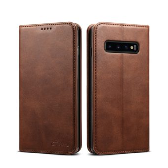 Suteni lommebokholder for Samsung Galaxy S10 plus - Kaffe