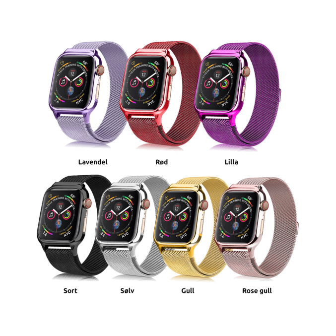 Milanese Klokkereim Apple Watch 44 mm med beskyttelsesramme