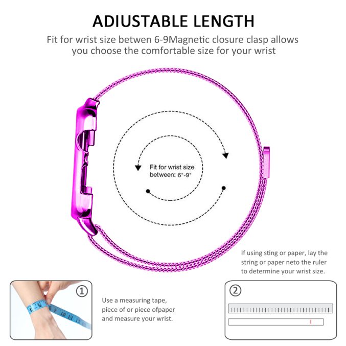 MilaneseKlokkereim Apple Watch 44mm med beskyttelsesramme - Lilla